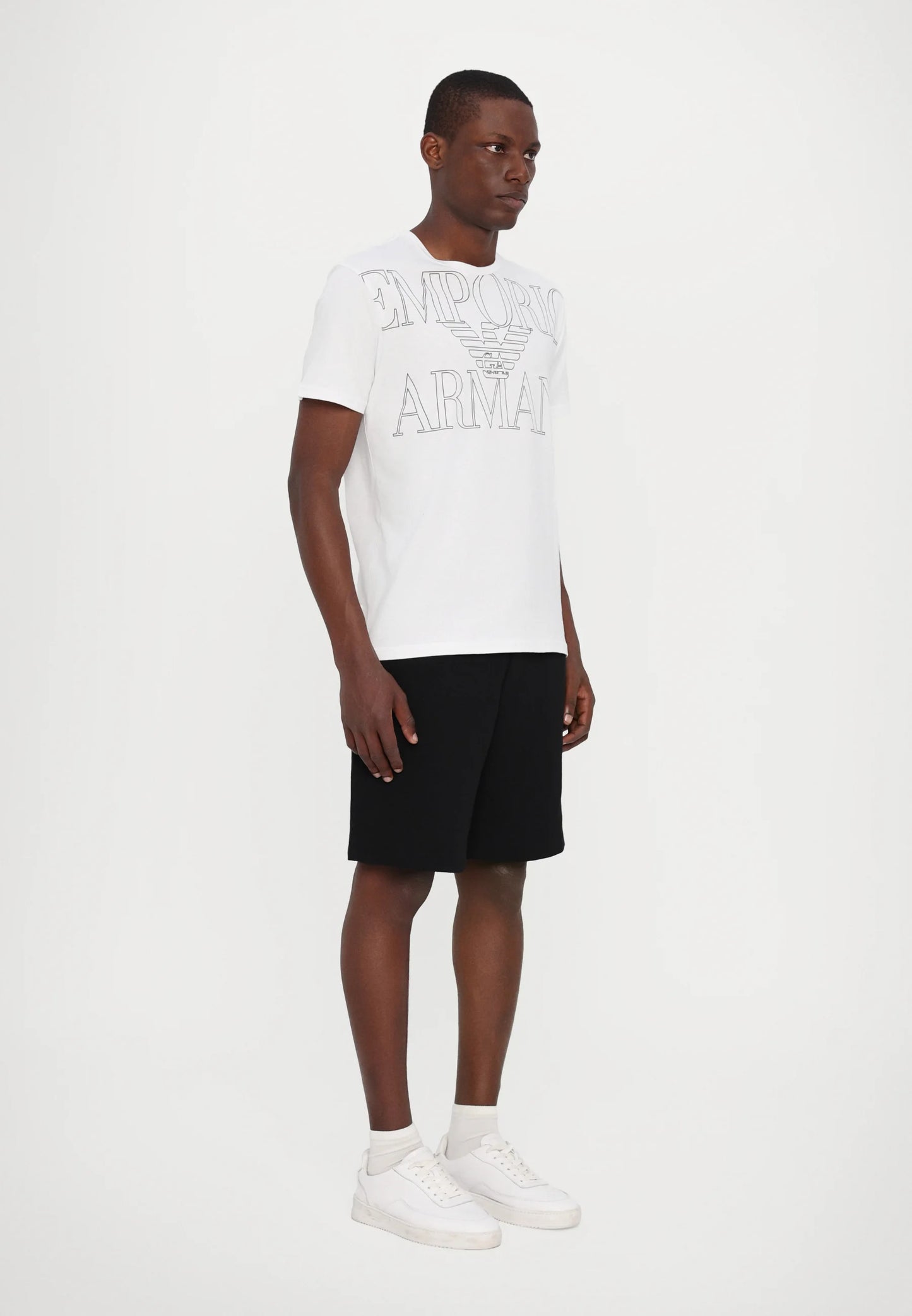 T-SHIRT EA7 UOMO MEZZA MANICA EM000574 AF12326 BIANCO 2
