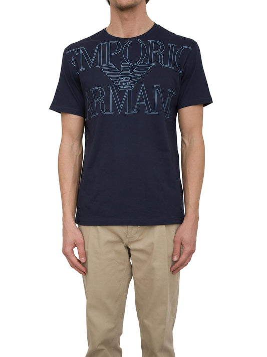 T-SHIRT EA7 UOMO MEZZA MANICA EM000574 AF12326 BLU 2