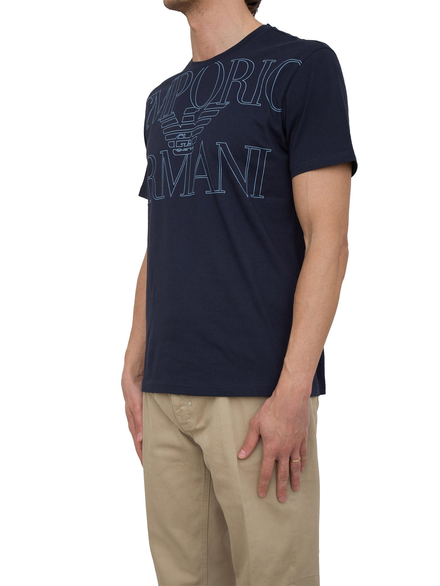 T-SHIRT EA7 UOMO MEZZA MANICA EM000574 AF12326 BLU 2