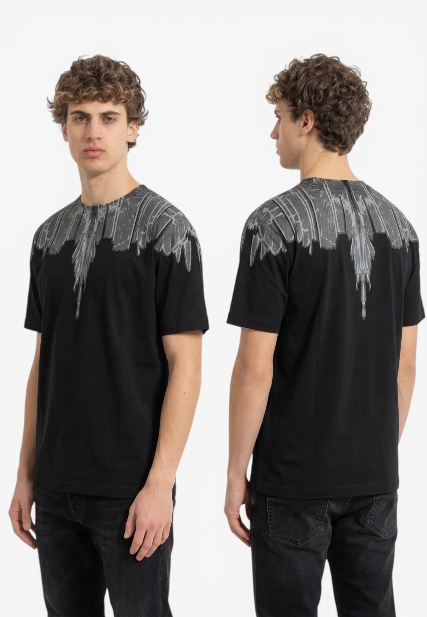 MARCELO BURLON T-SHIRT MEZZA MANICA COUNTY OF MILAN NERO