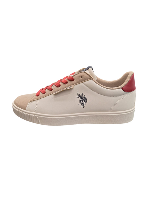 SCARPE US POLO ASSN TYME BIANCO ROSSO