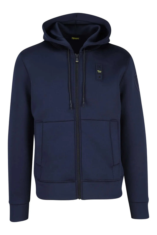 FELPA BLAUER SCUBA CON CAPUCCIO COLBY BLU