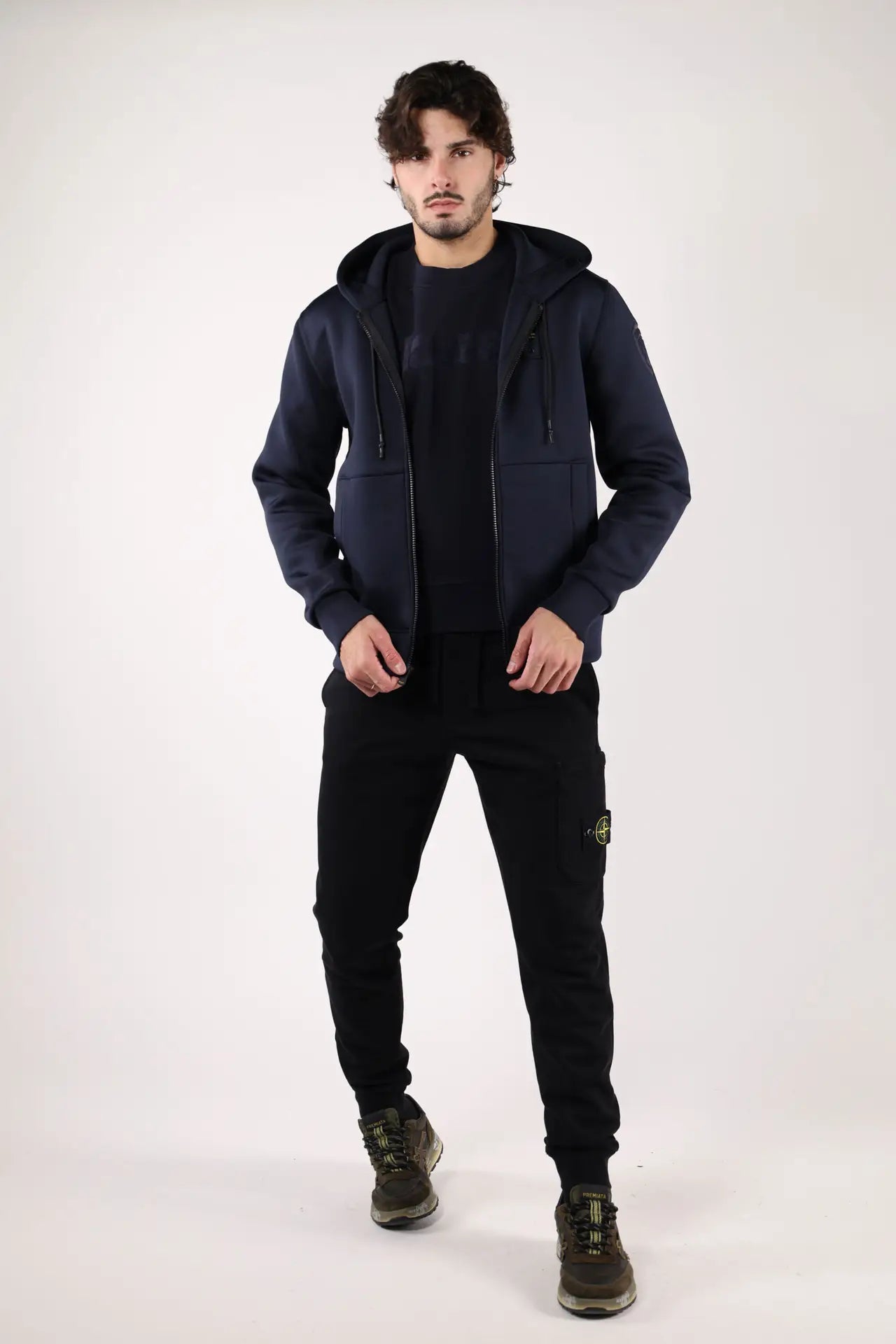 FELPA BLAUER SCUBA CON CAPUCCIO COLBY BLU
