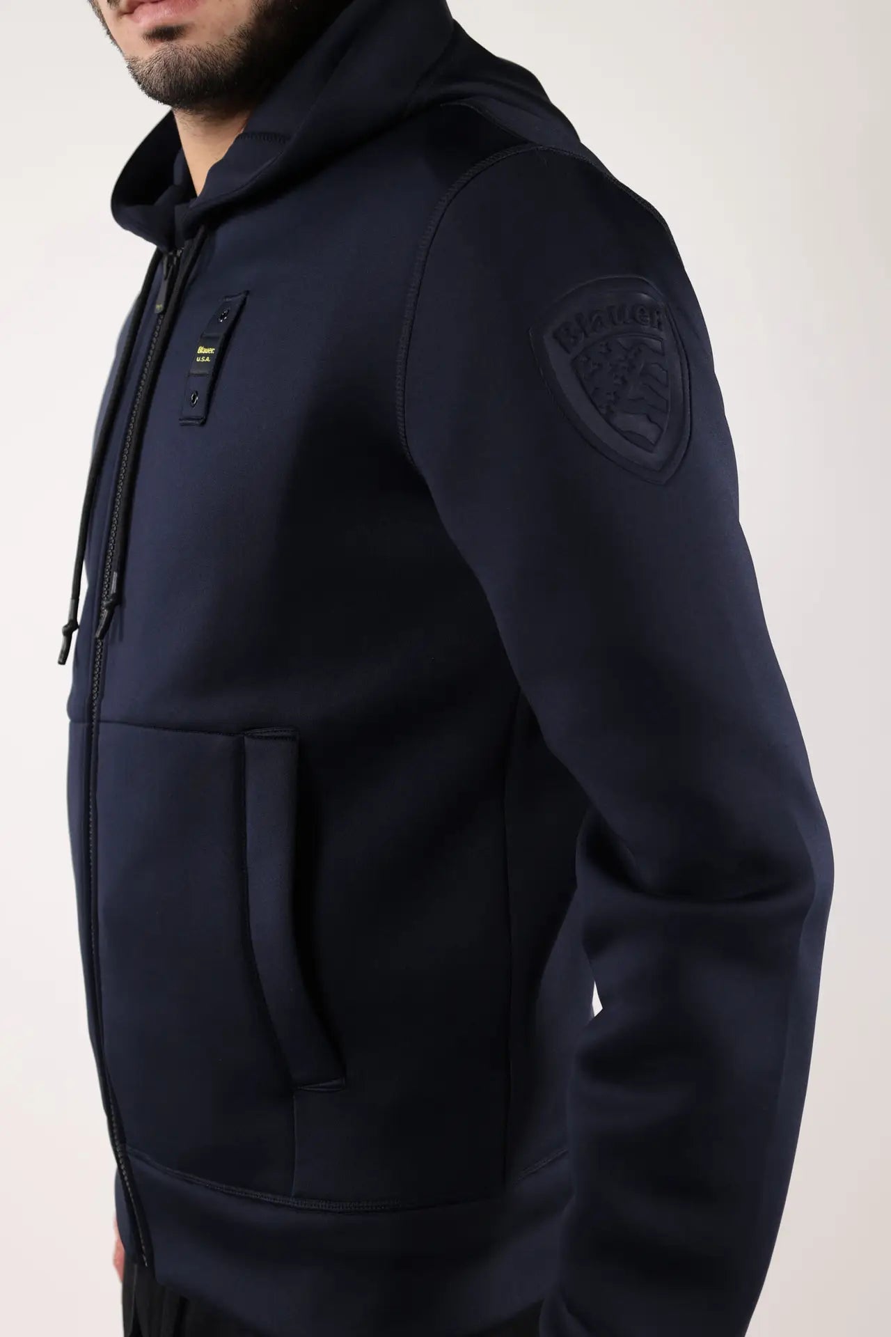 FELPA BLAUER SCUBA CON CAPUCCIO COLBY BLU