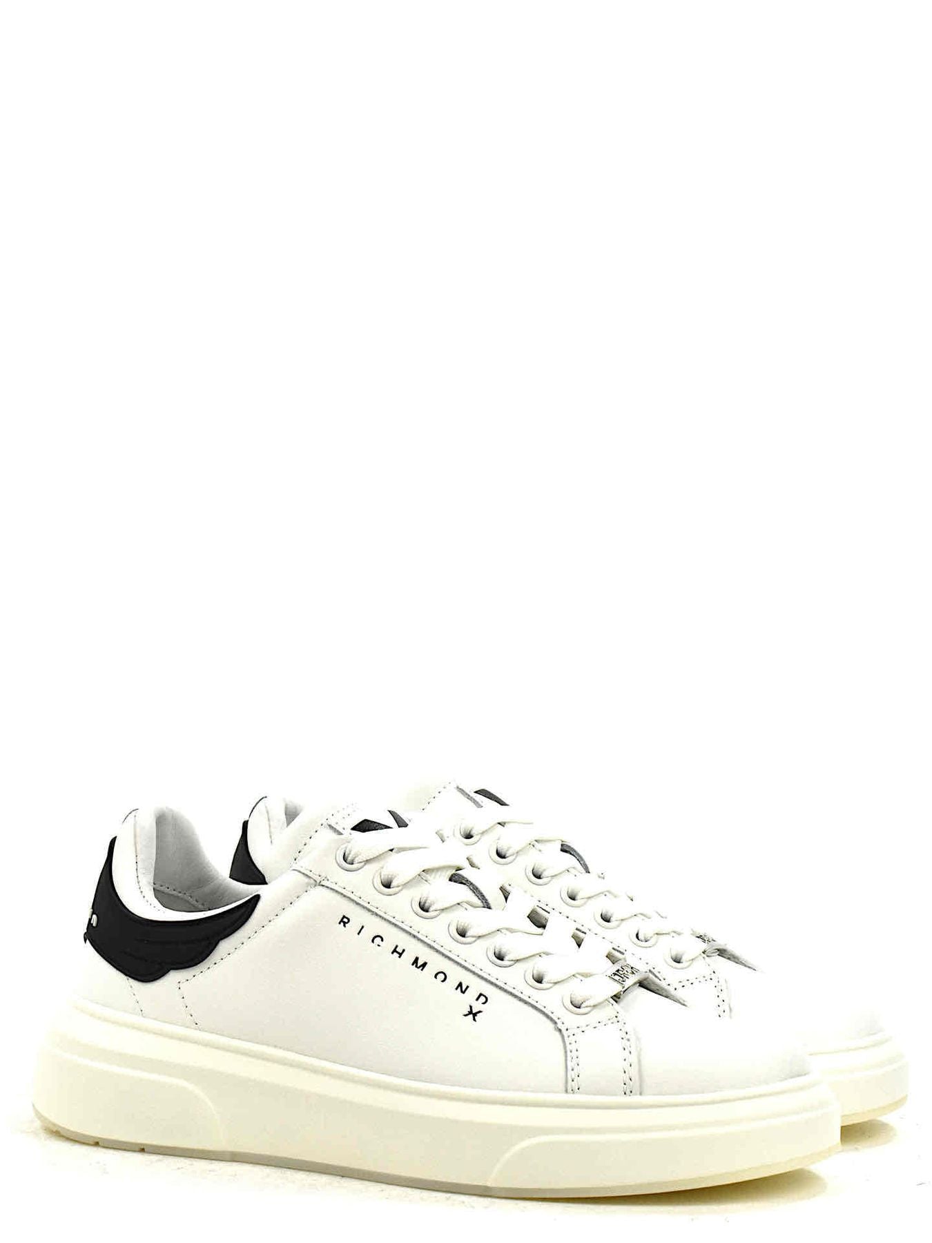 RICHMOND SCARPE SNEAKERS UOMO IN PELLE LOGO JOHN RICHMOND BIANCO