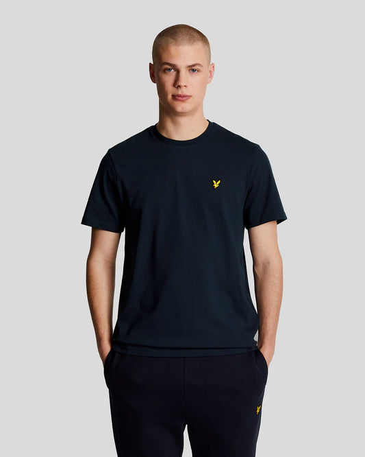 T-SHIRT LYLE & SCOTT MEZZA MANICA GIROCOLLO COTONE BASIC BLU NAVY