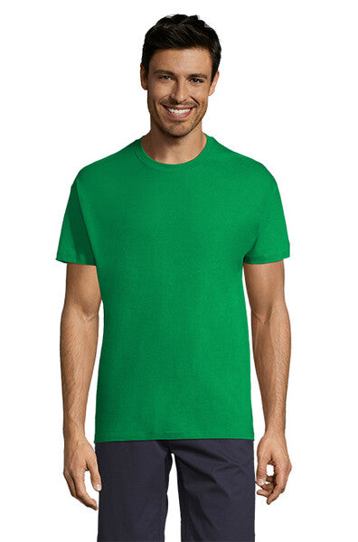 Set 5 T-shirt Uomo 100% Cotone Mezza Manica Girocollo Colori Rosso Verde Blu Bianco Nero
