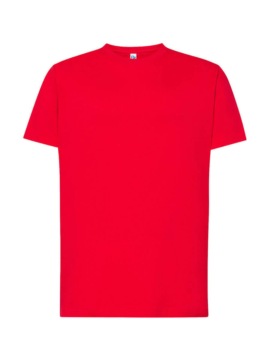 Set 5 T-shirt Uomo 100% Cotone Mezza Manica Girocollo Colori Rosso Verde Blu Bianco Nero
