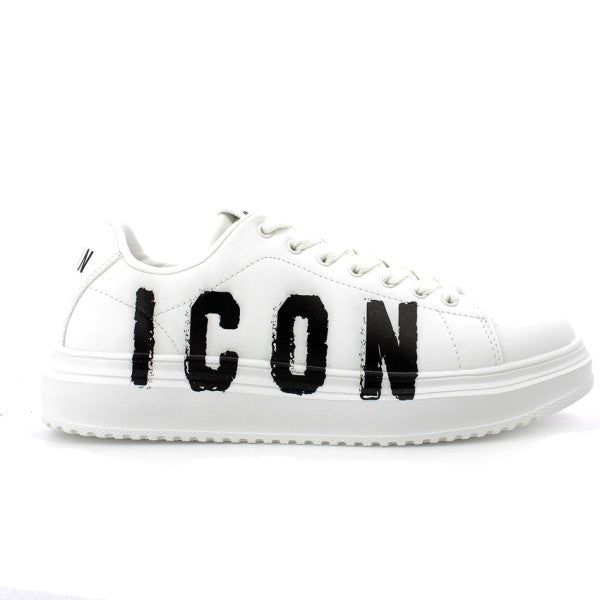 ICON SCARPE UOMO SNEAKERS PLATFORM CON LOGO BIANCO IC05714SU