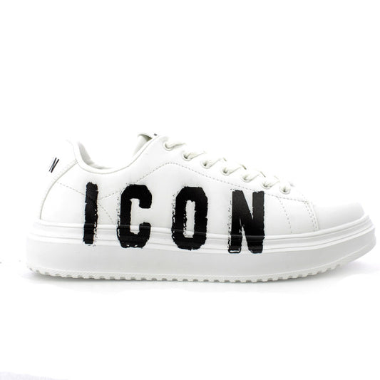 ICON SCARPE UOMO SNEAKERS PLATFORM CON LOGO BIANCO IC05714SU