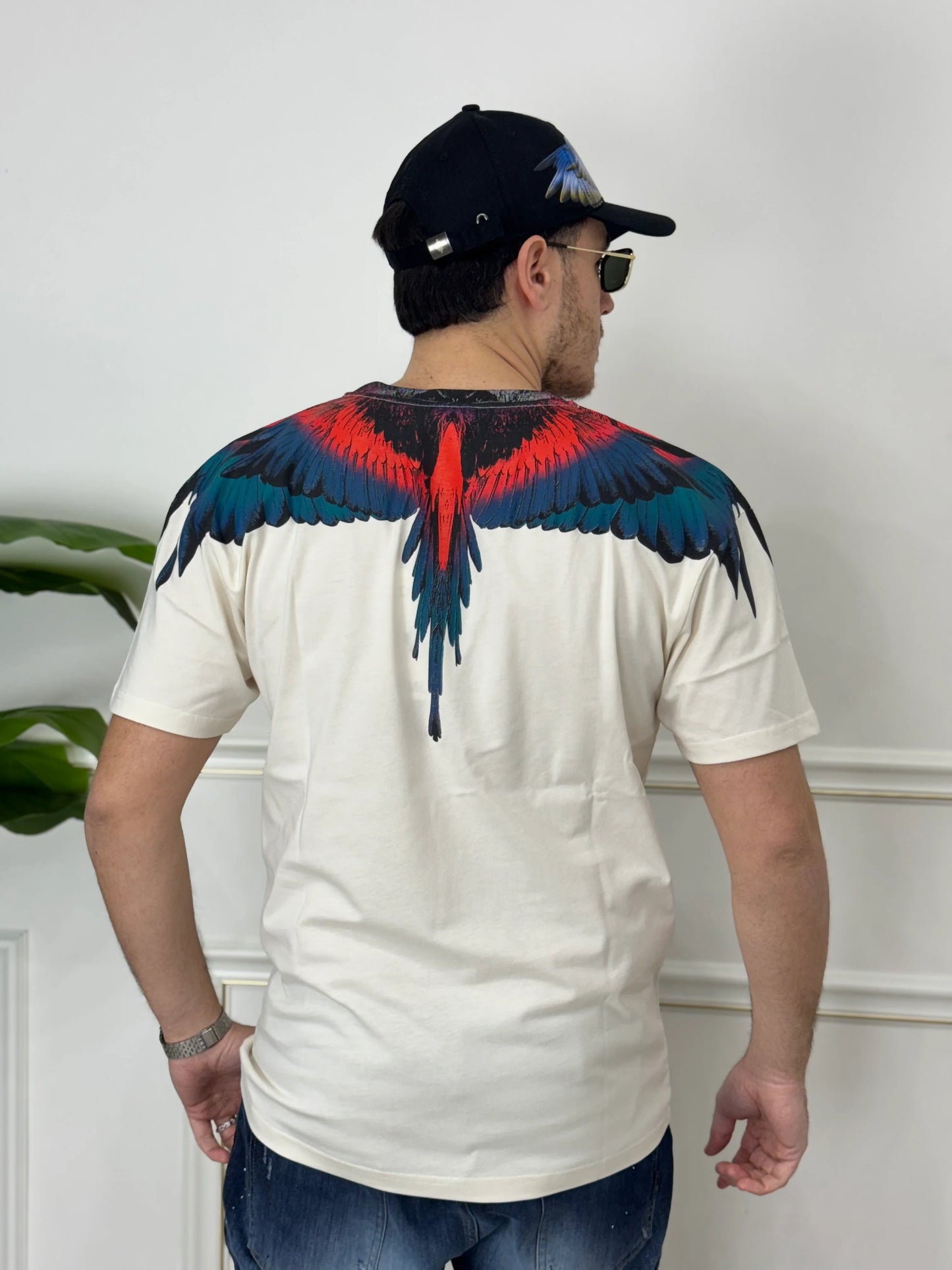 MARCELO BURLON T-SHIRT MEZZA MANICA COUNTY OF MILAN BIANCA