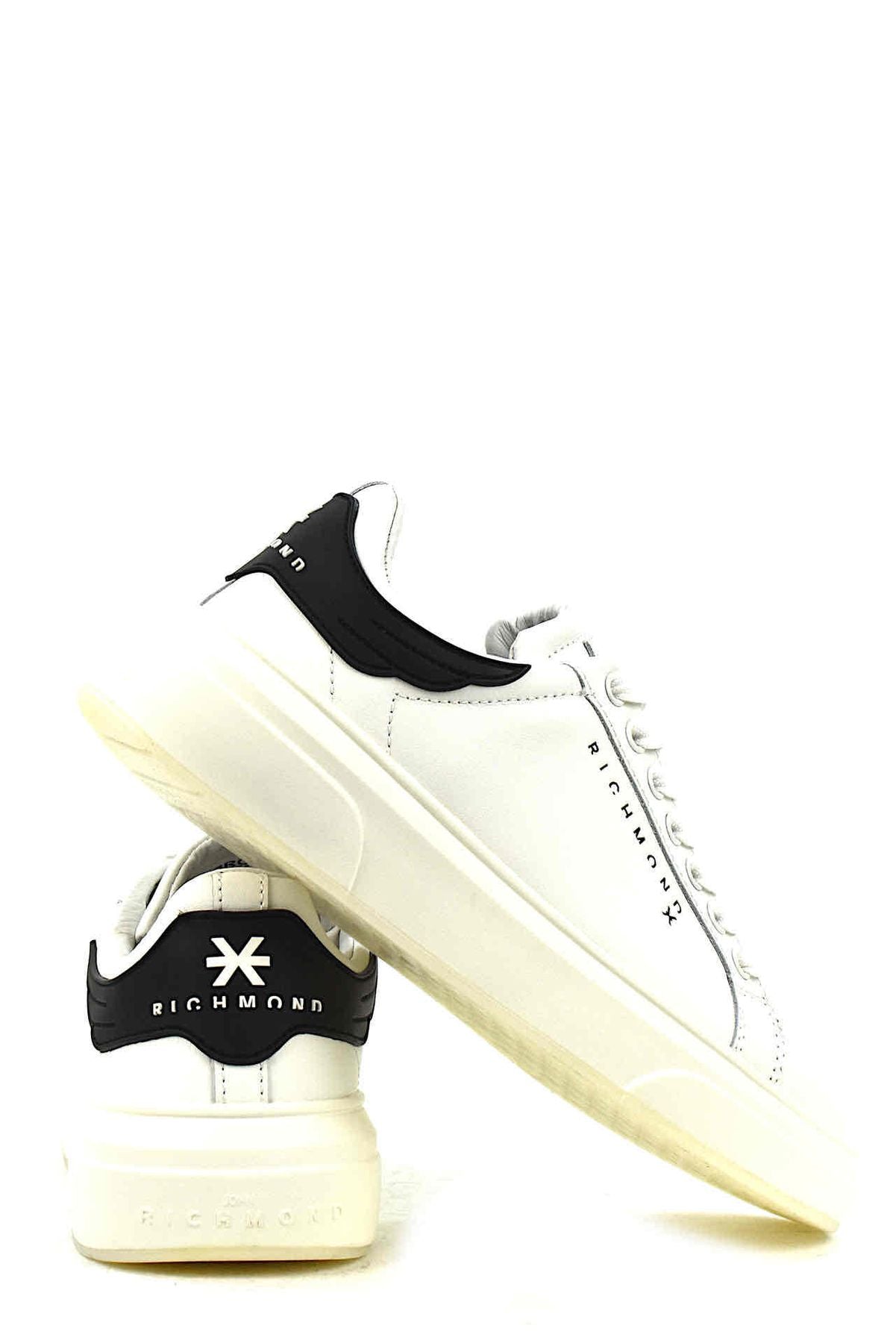 RICHMOND SCARPE SNEAKERS UOMO IN PELLE LOGO JOHN RICHMOND BIANCO
