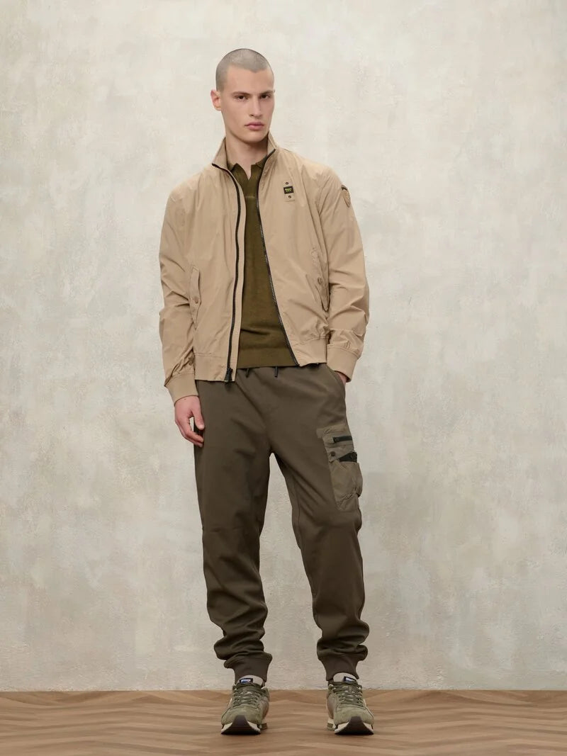 BLAUER BOMBER LEGGERO SFODERATO ALWIN 26SBLUC04201-007124 BEIGE
