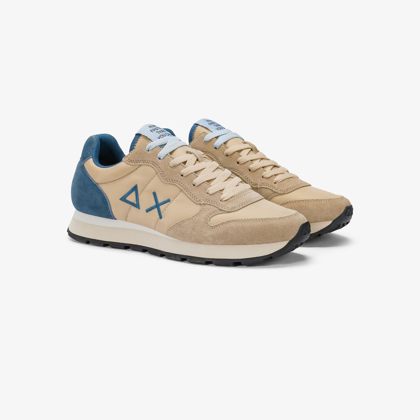 SUN 68 SCARPE Sneaker Tom Multicolor in nylon e suede beige