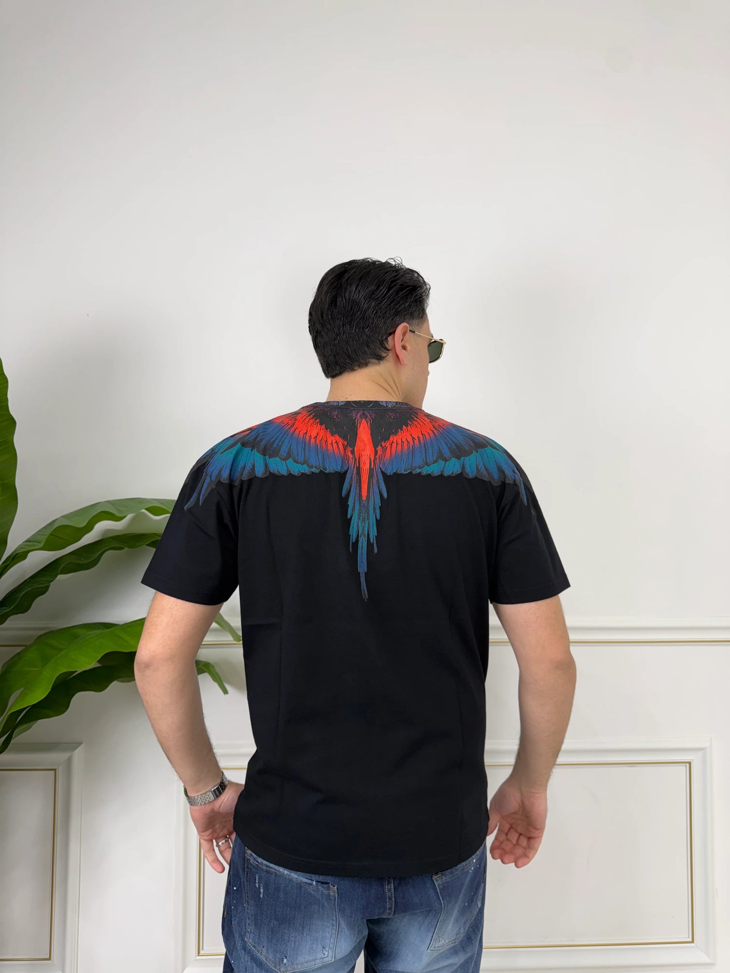 MARCELO BURLON T-SHIRT MEZZA MANICA COUNTY OF MILAN NERO