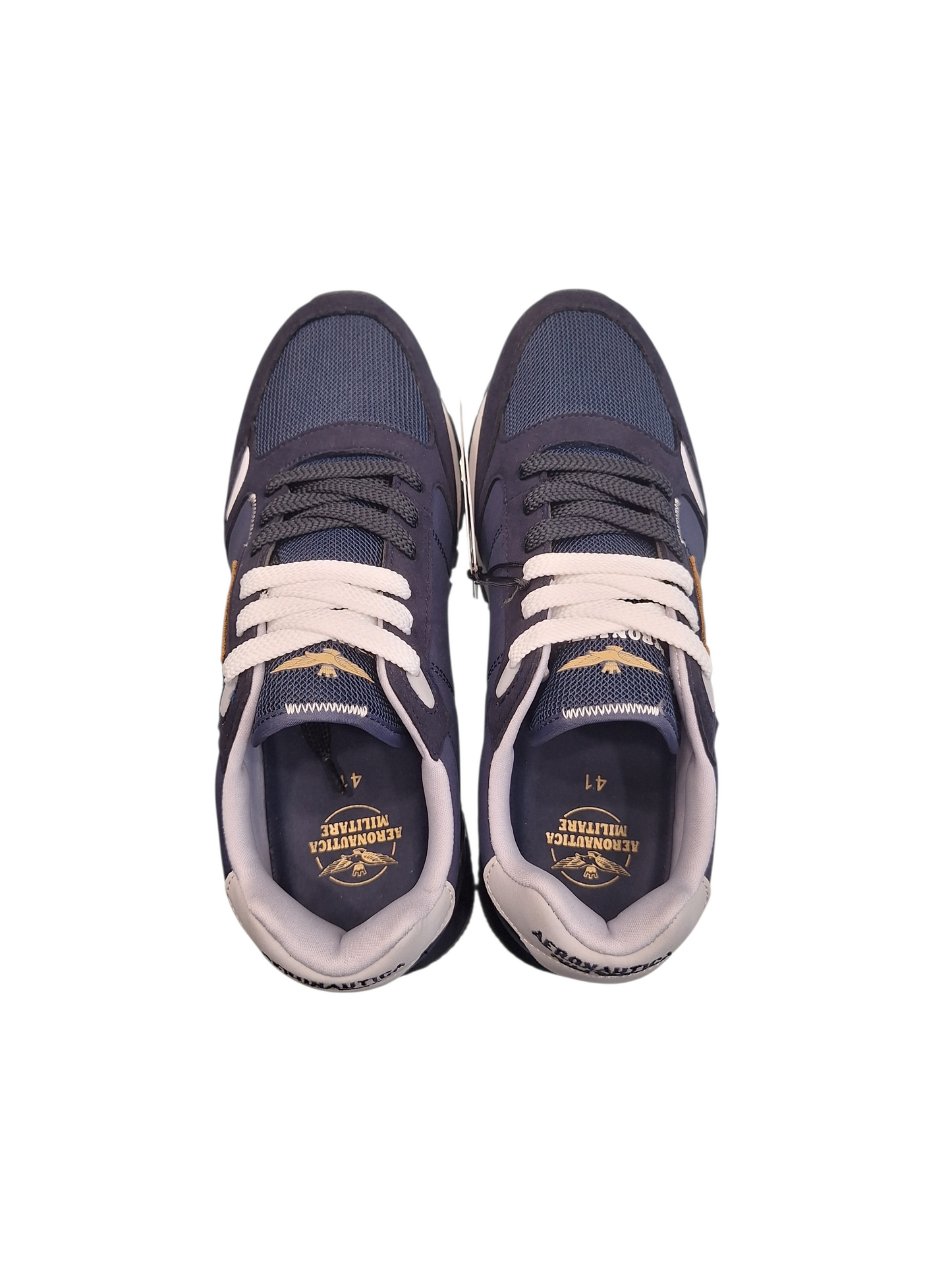 SCARPE UOMO AERONAUTICA MILITARE SNEAKERS RUNNIG FRECCE TRICOLORI BLU
