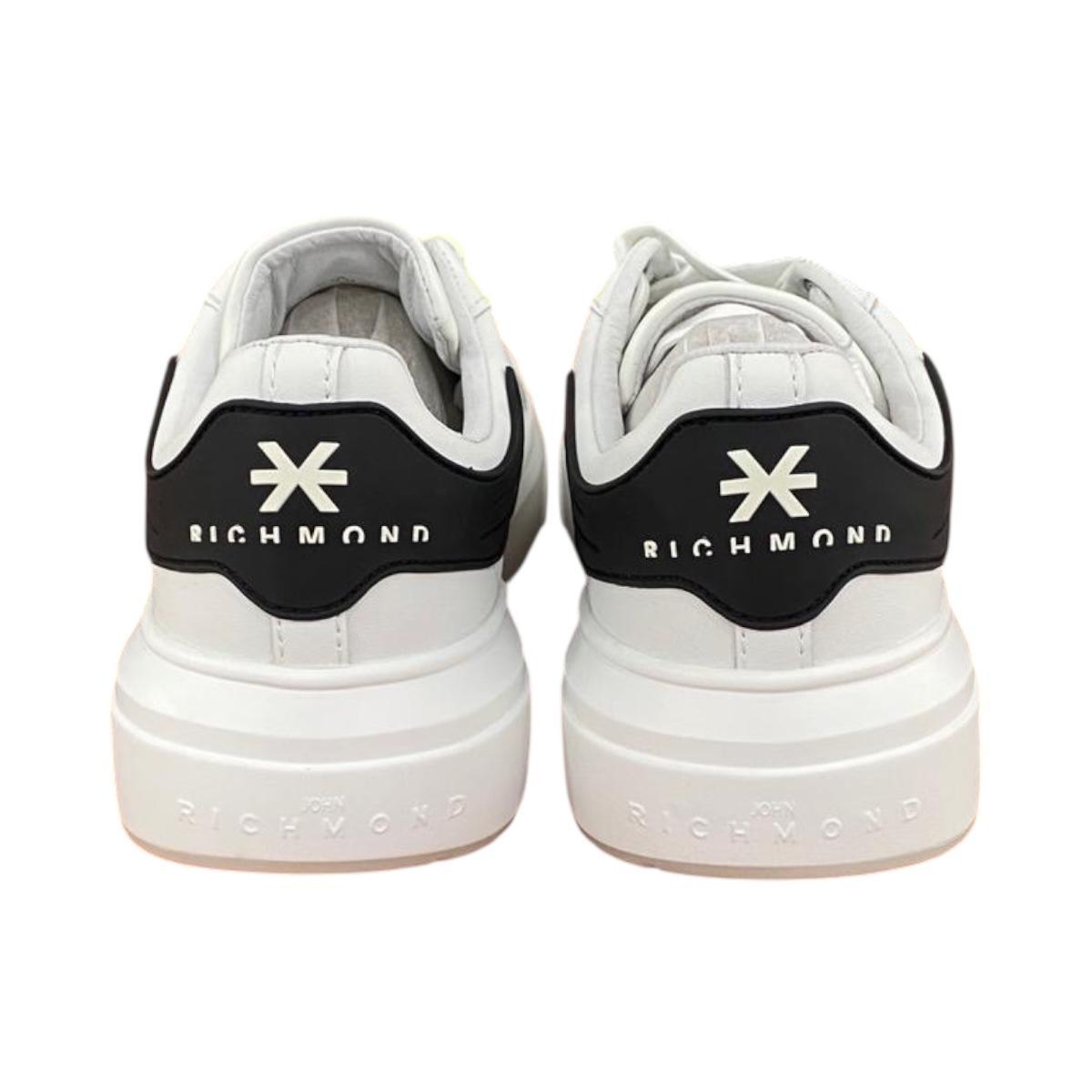 RICHMOND SCARPE SNEAKERS UOMO IN PELLE LOGO JOHN RICHMOND BIANCO