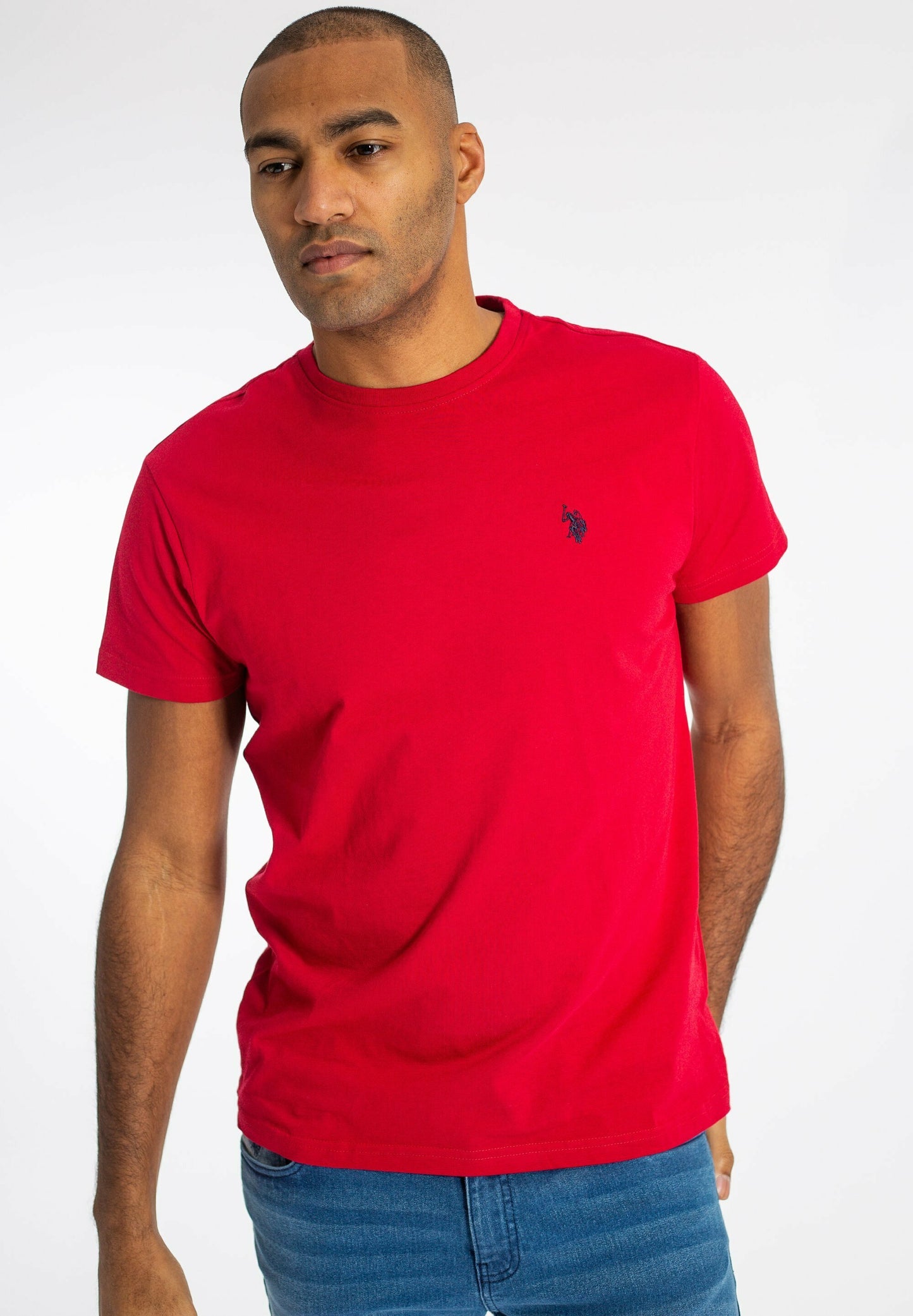 T-SHIRT US POLO ASSN GIROCOLLO JERSEY CON LOGO