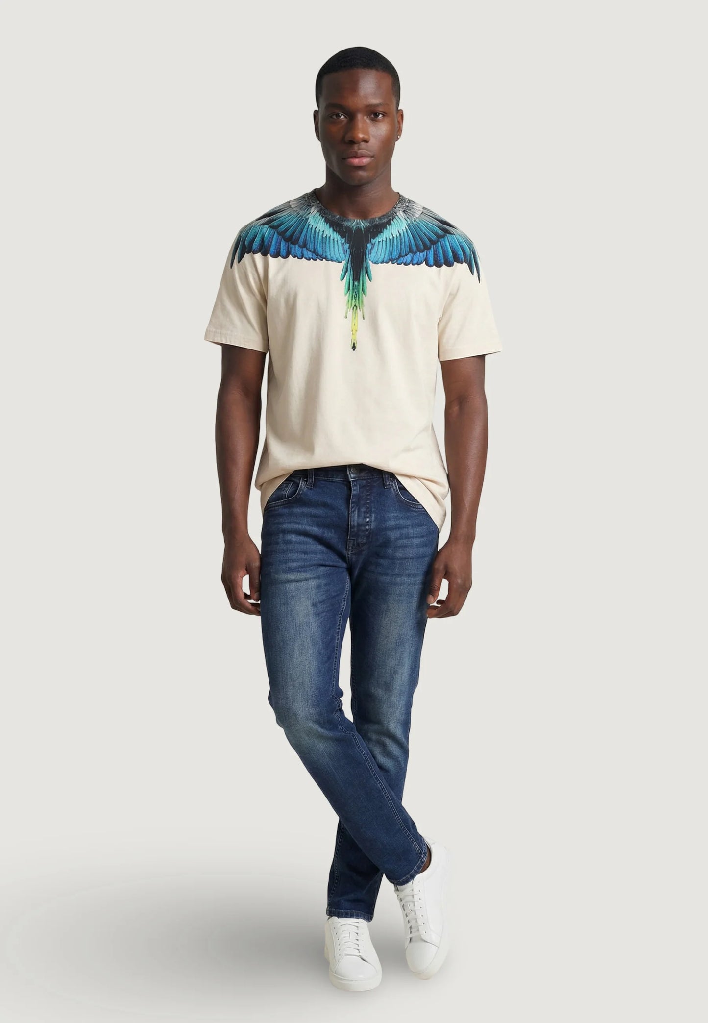 MARCELO BURLON T-SHIRT MEZZA MANICA COUNTY OF MILAN BIANCA