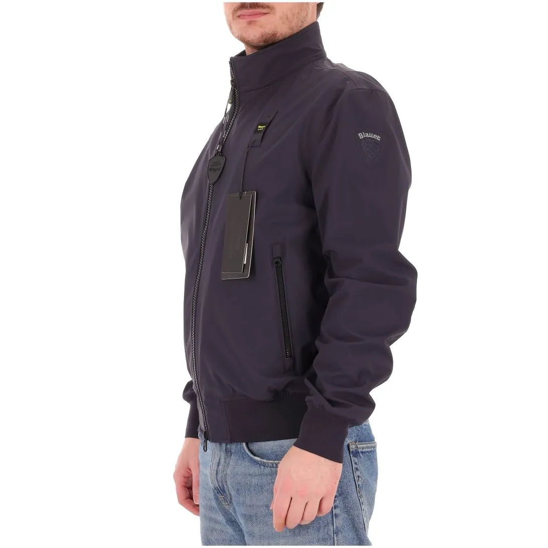 BLAUER BOMBER CON CUCITURE NASTRATE ANSON 26SBLUC11231-006787 BLU