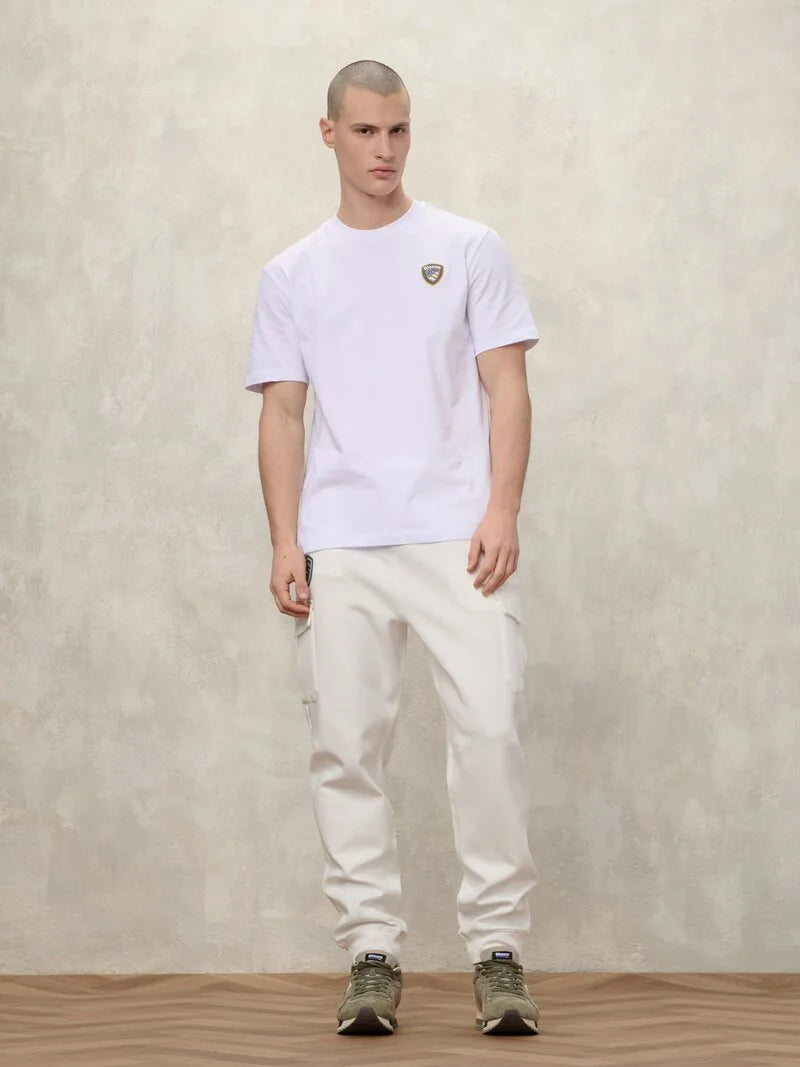 BLAUER T-SHIRT FAXON 2284-7480 MEZZA MANICA BIANCO