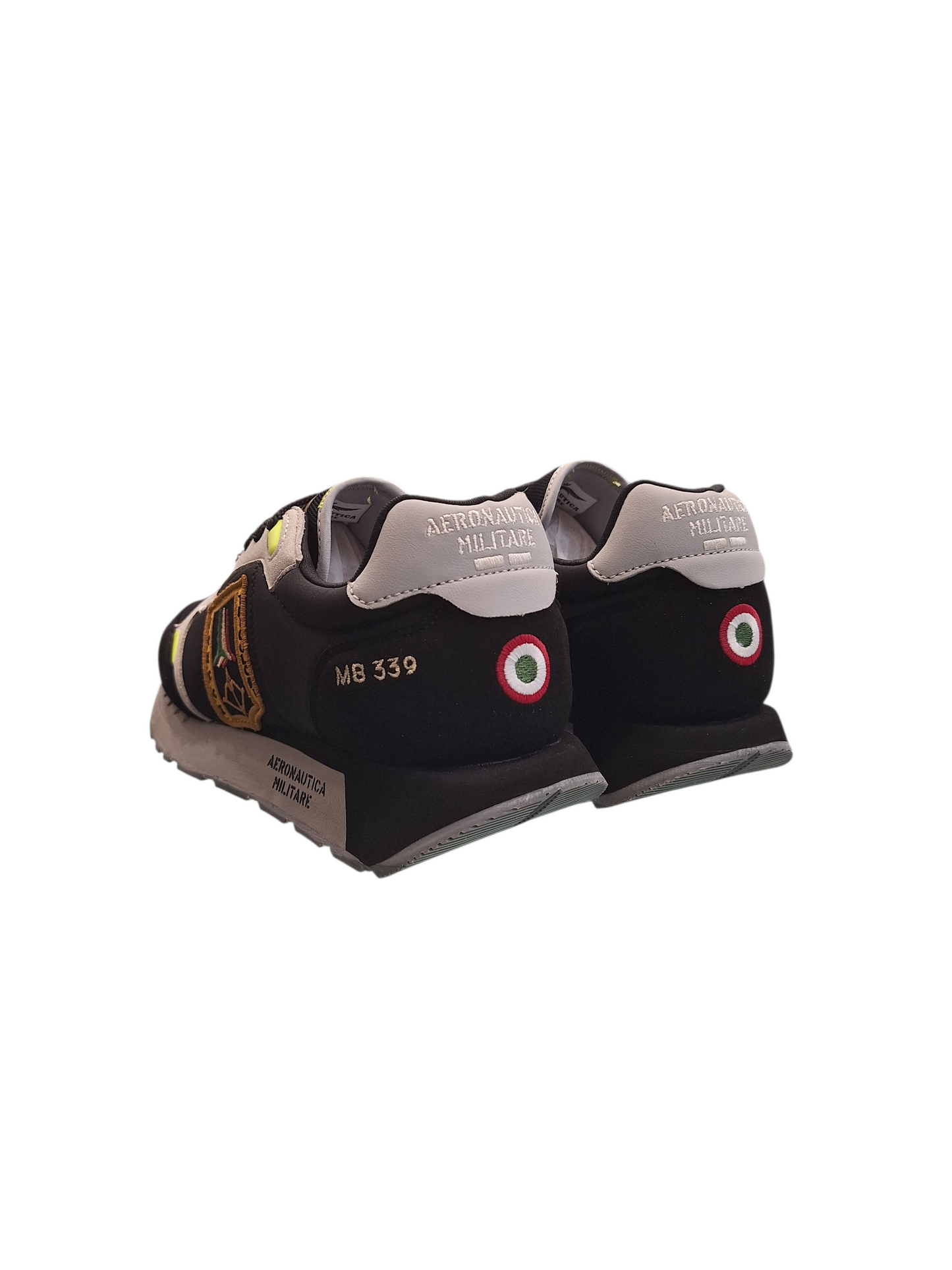 SCARPE UOMO AERONAUTICA MILITARE SNEAKERS RUNNIG FRECCE TRICOLORI NERO
