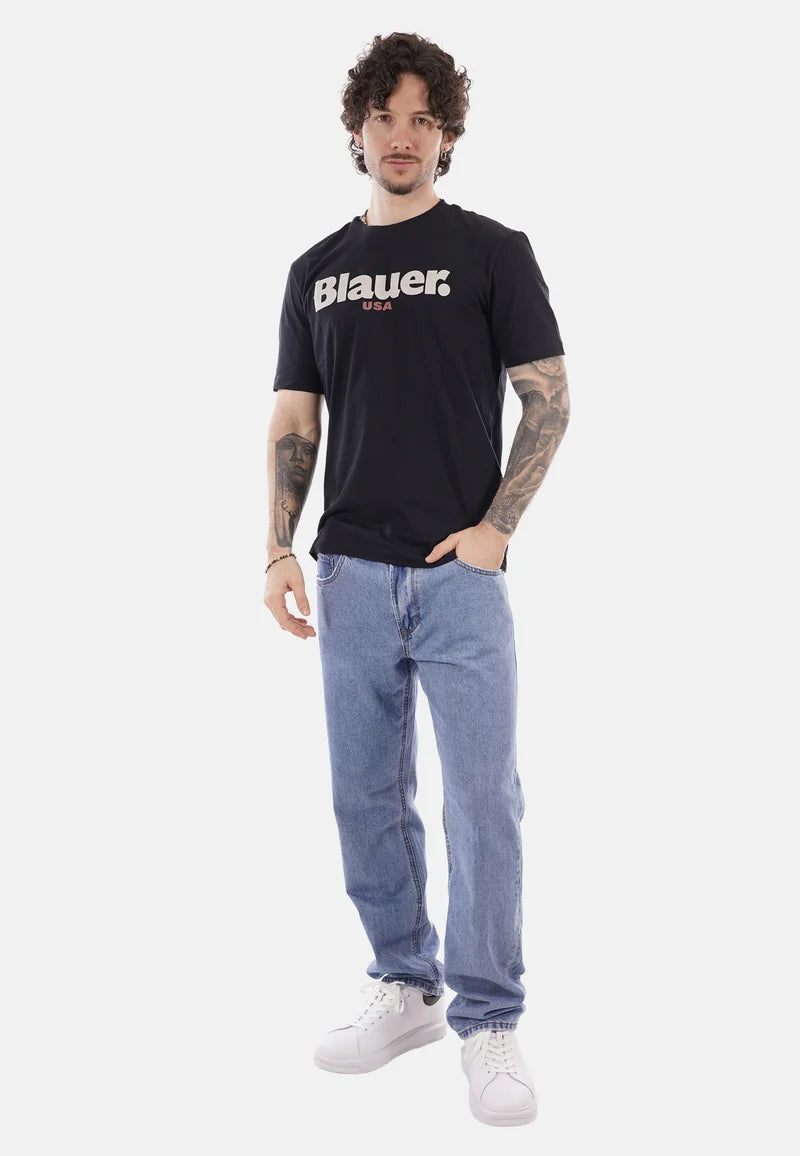 BLAUER T-SHIRT ERNST 2299-7439 MEZZA MANICA NERO 999