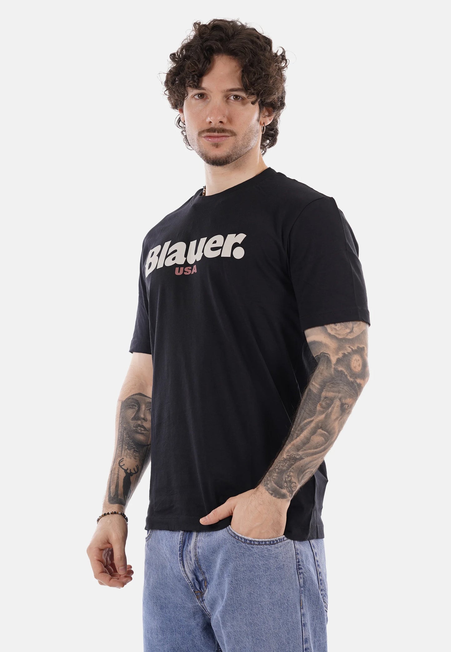 BLAUER T-SHIRT ERNST 2299-7439 MEZZA MANICA NERO 999