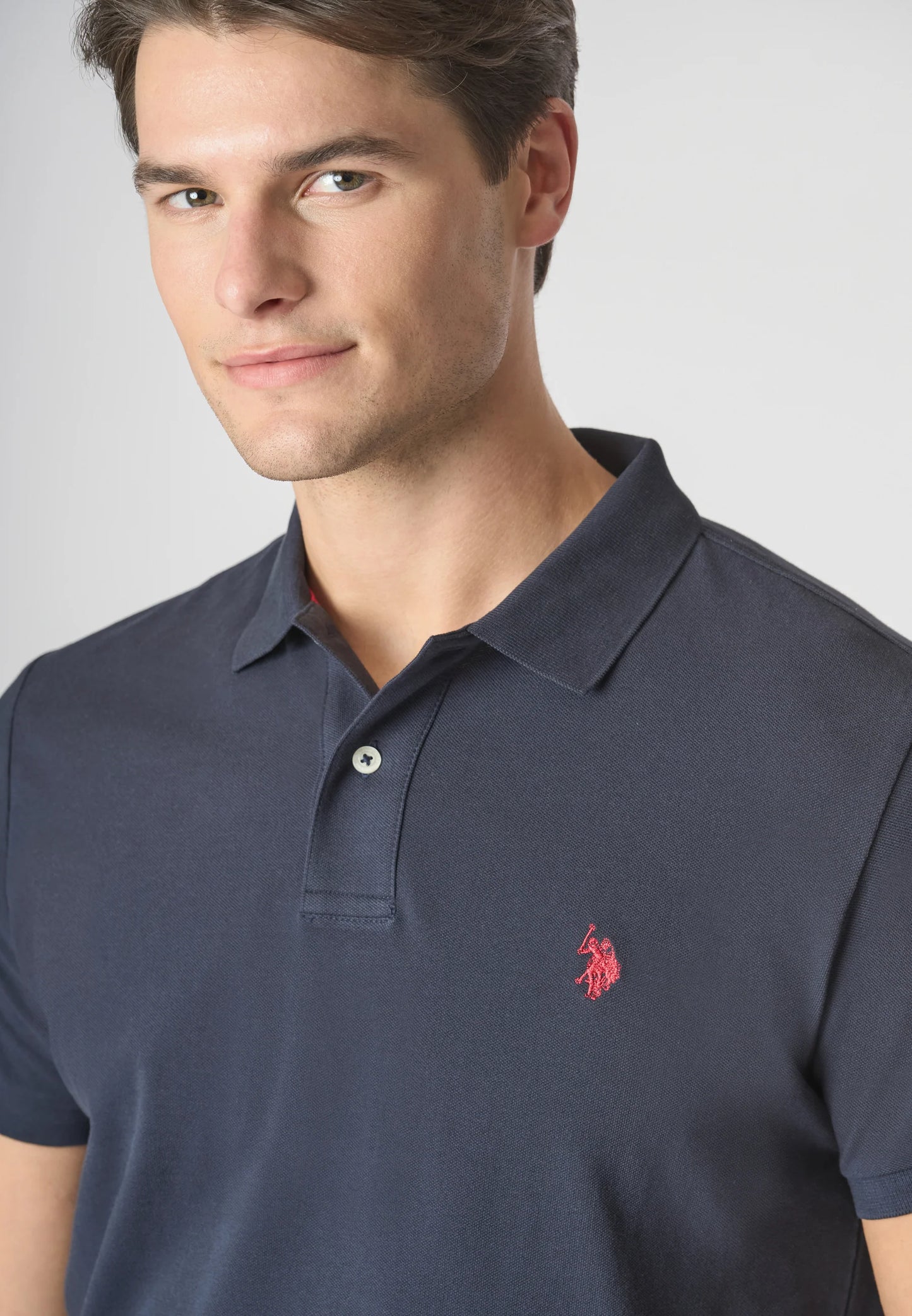 POLO UOMO US POLO ASSN IN COTONE PIQUET BLU