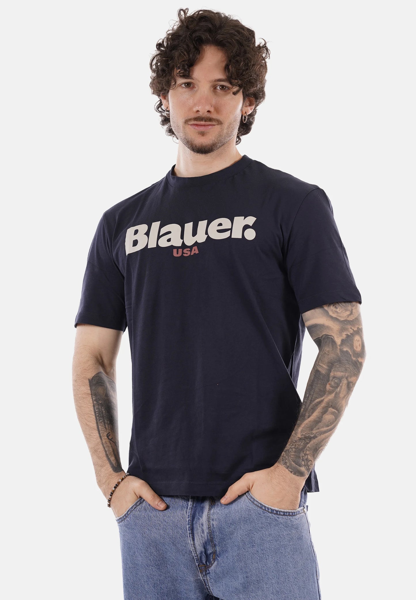 BLAUER T-SHIRT ERNST 2299-7439 MEZZA MANICA BLU 888