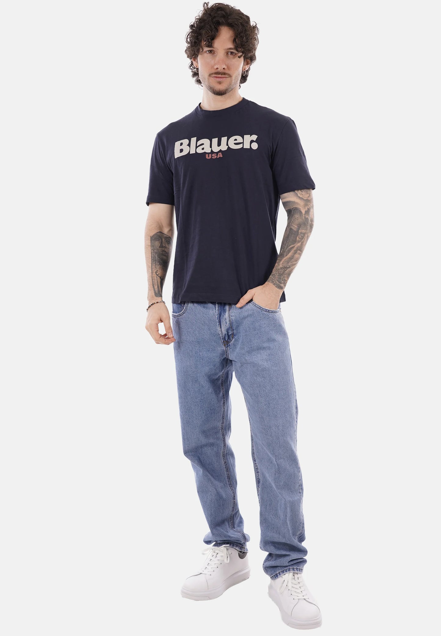 BLAUER T-SHIRT ERNST 2299-7439 MEZZA MANICA BLU 888