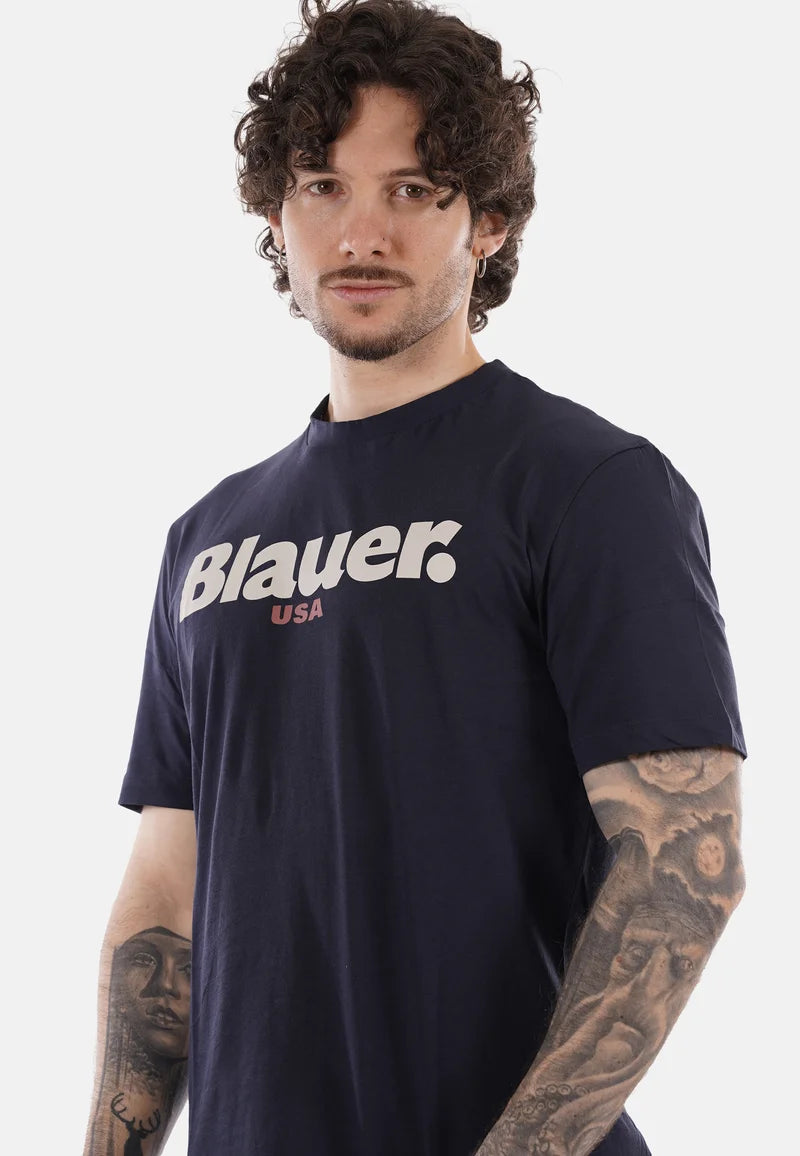 BLAUER T-SHIRT ERNST 2299-7439 MEZZA MANICA BLU 888
