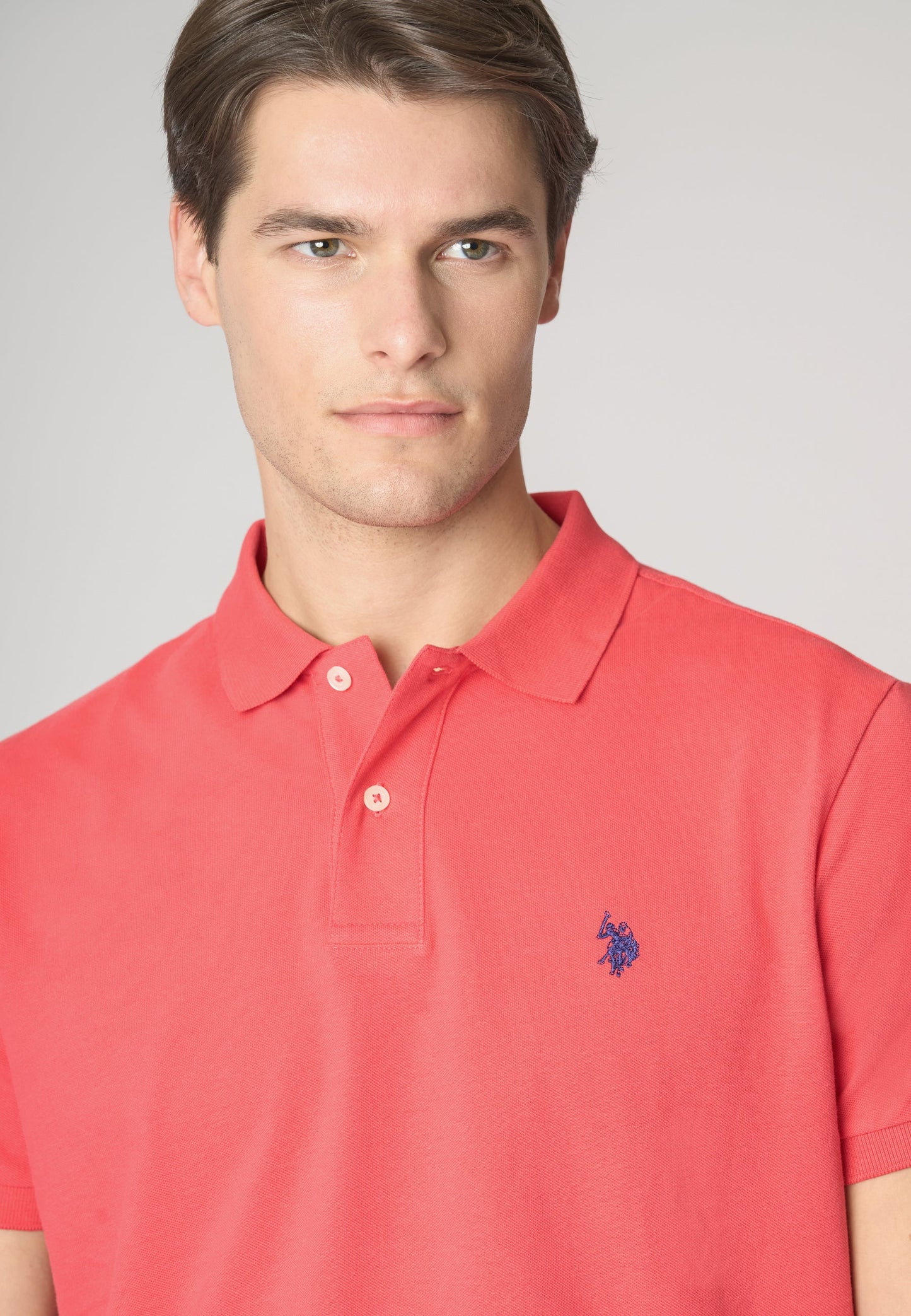 POLO UOMO US POLO ASSN IN COTONE PIQUET ROSSO