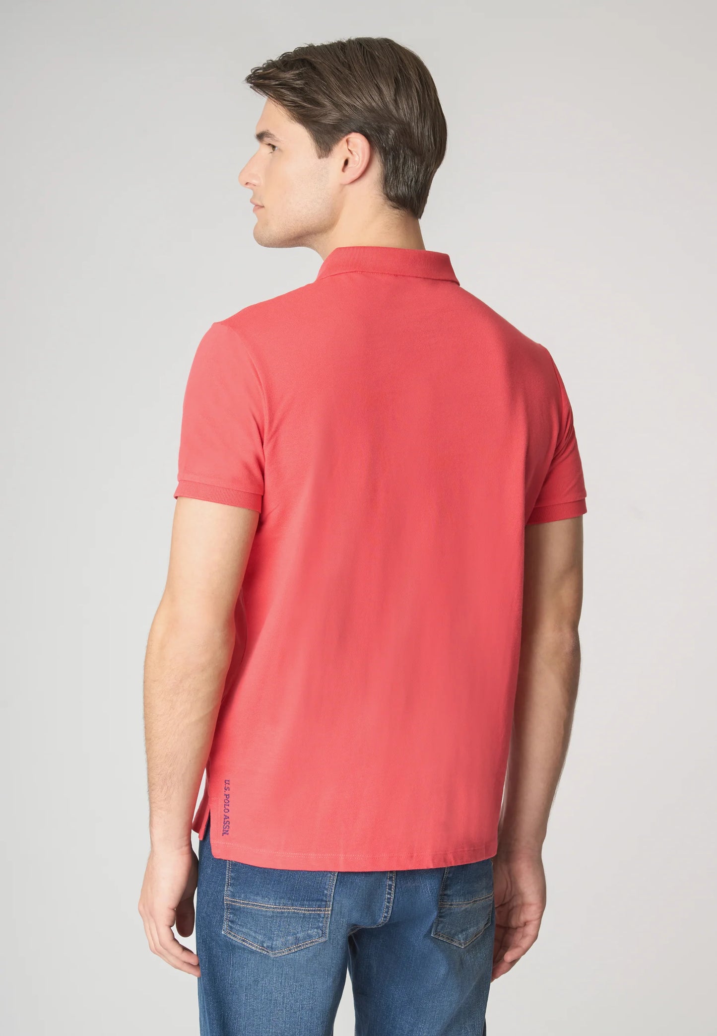 POLO UOMO US POLO ASSN IN COTONE PIQUET ROSSO