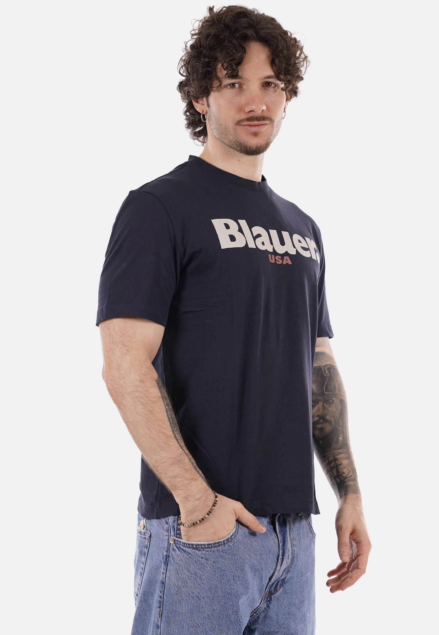 BLAUER T-SHIRT ERNST 2299-7439 MEZZA MANICA BLU 888