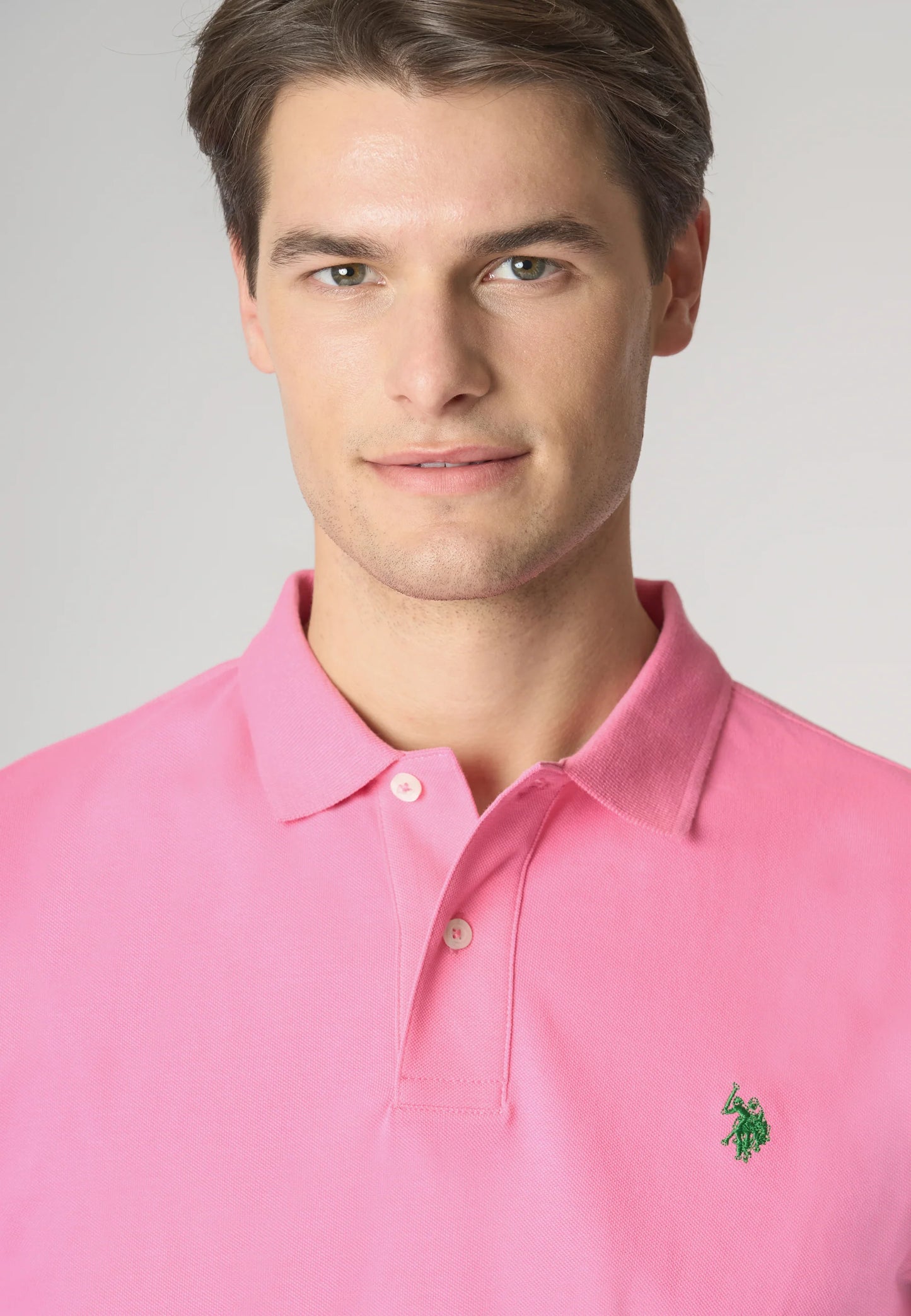 POLO UOMO US POLO ASSN IN COTONE PIQUET ROSA