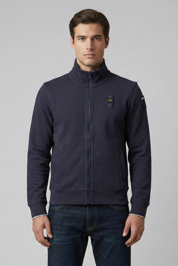 BLAUER FELPA CITY NEW 1239-6804 CON ZIP BLU 888
