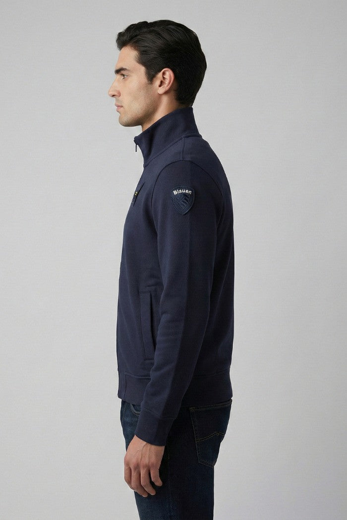 BLAUER FELPA CITY NEW 1239-6804 CON ZIP BLU 888