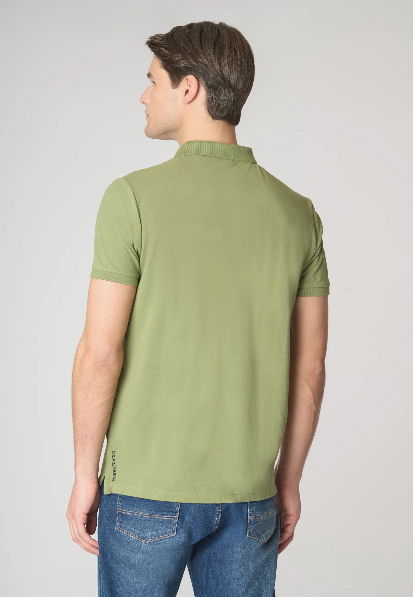 POLO UOMO US POLO ASSN IN COTONE PIQUET VERDE