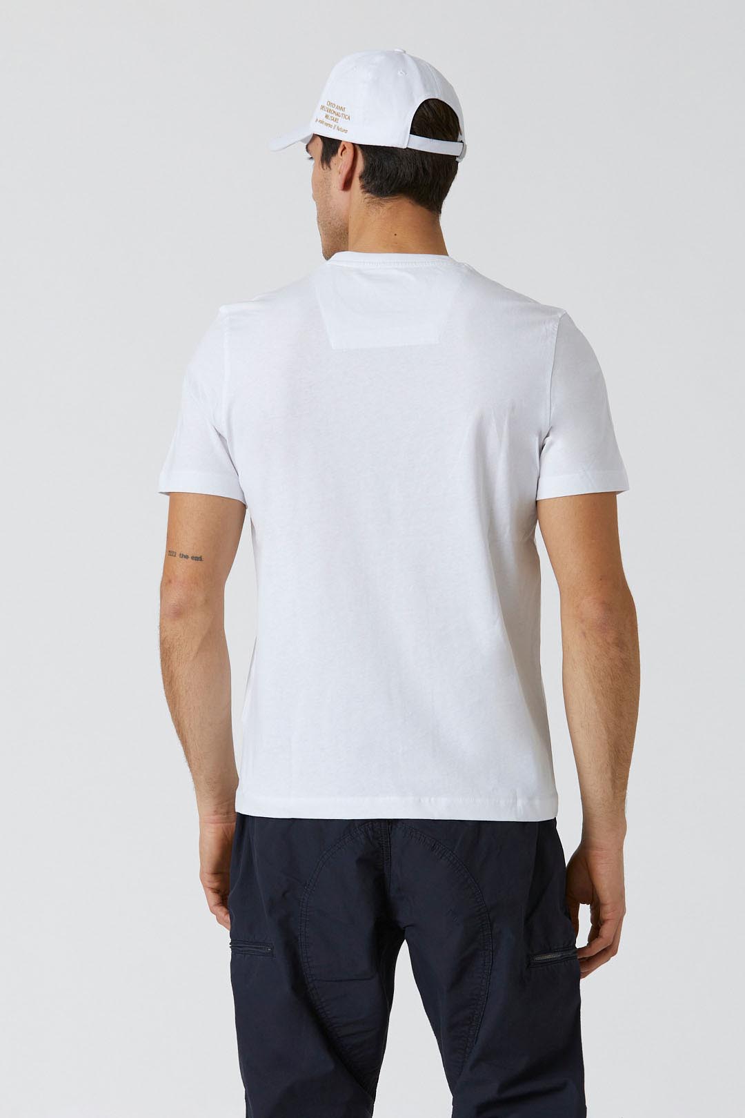 T-SHIRT UOMO AERONAUTICA MILITARE BASIC MEZZA MANICA BIANCO