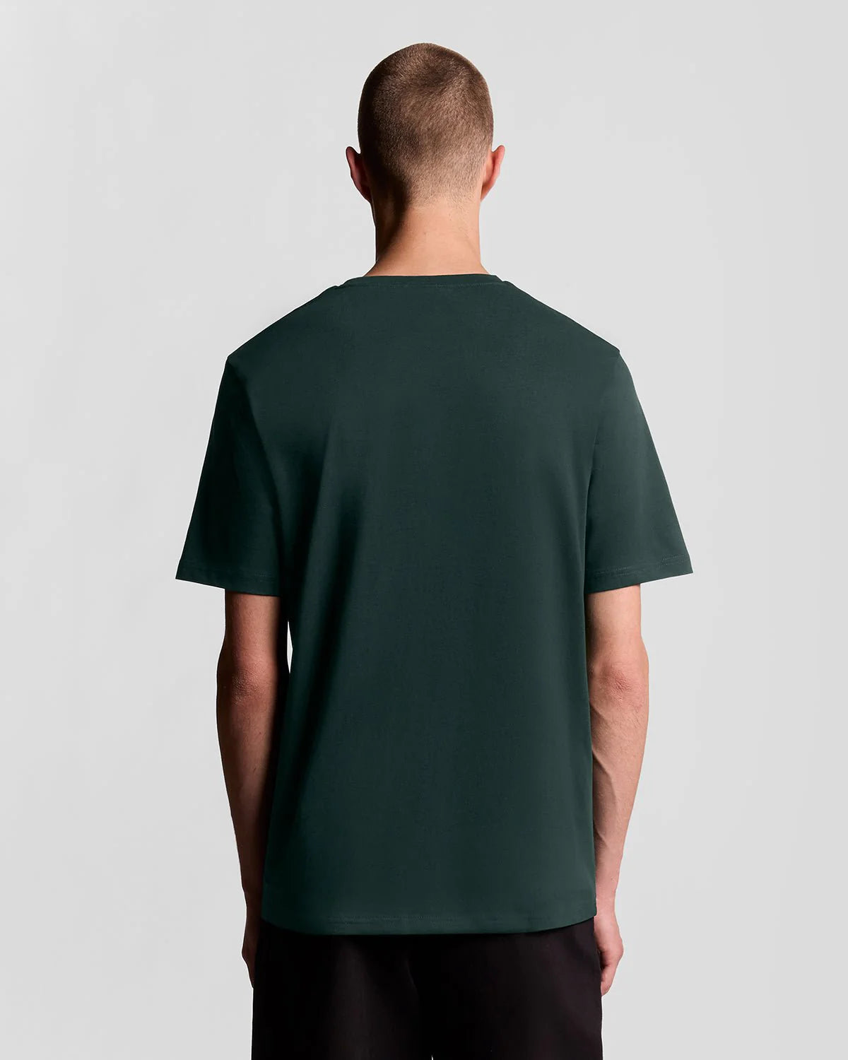T-SHIRT LYLE & SCOTT MEZZA MANICA GIROCOLLO COTONE BASIC VERDE SCURO
