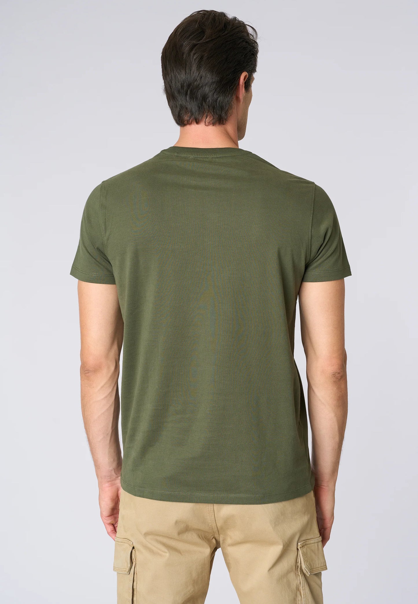 T-SHIRT UOMO US POLO ASSN MANICHE CORTE IN COTONE VERDE