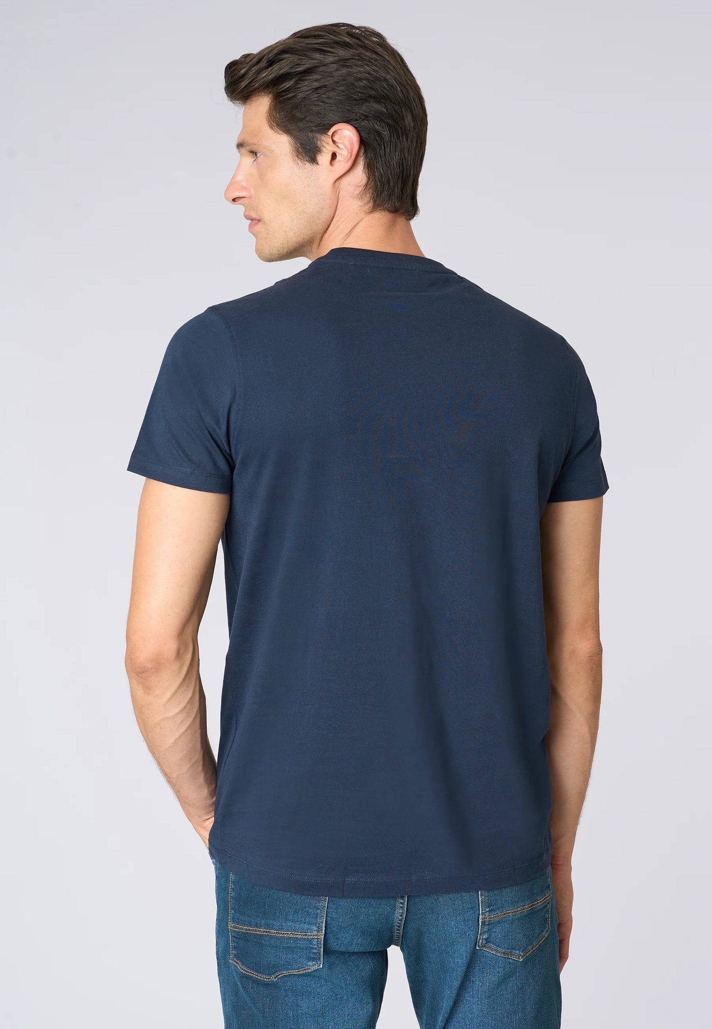 T-SHIRT UOMO US POLO ASSN MANICHE CORTE IN COTONE BLU