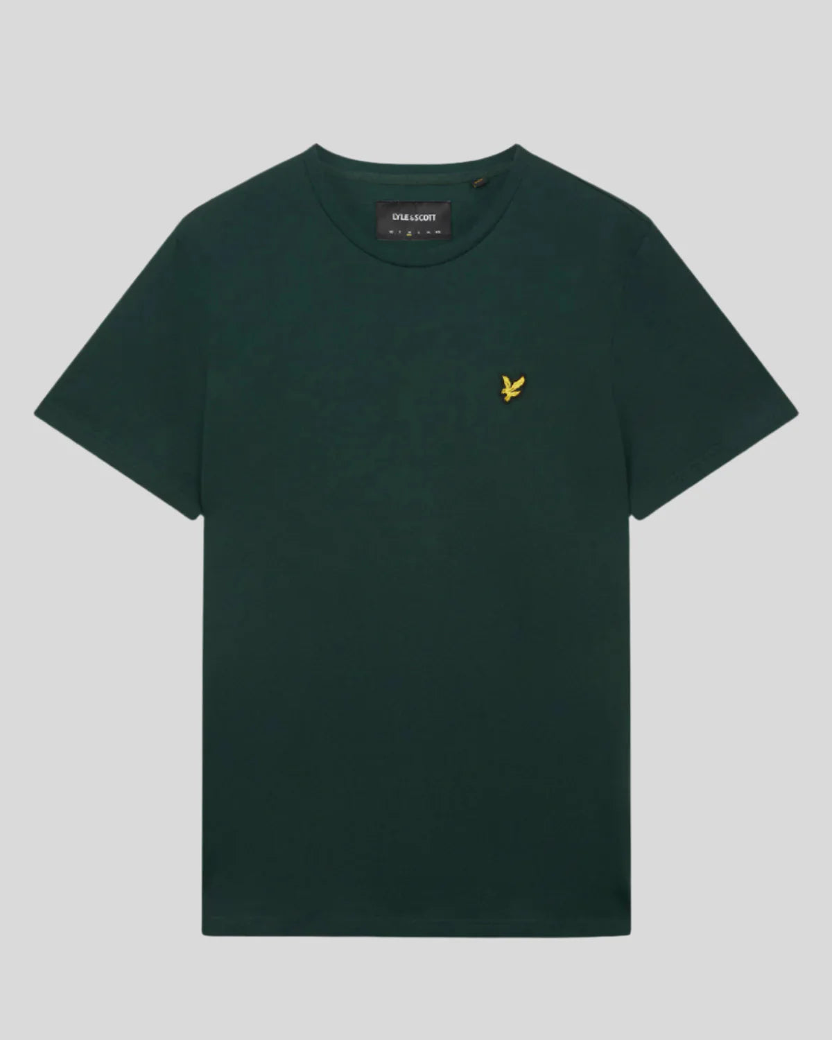 T-SHIRT LYLE & SCOTT MEZZA MANICA GIROCOLLO COTONE BASIC VERDE SCURO