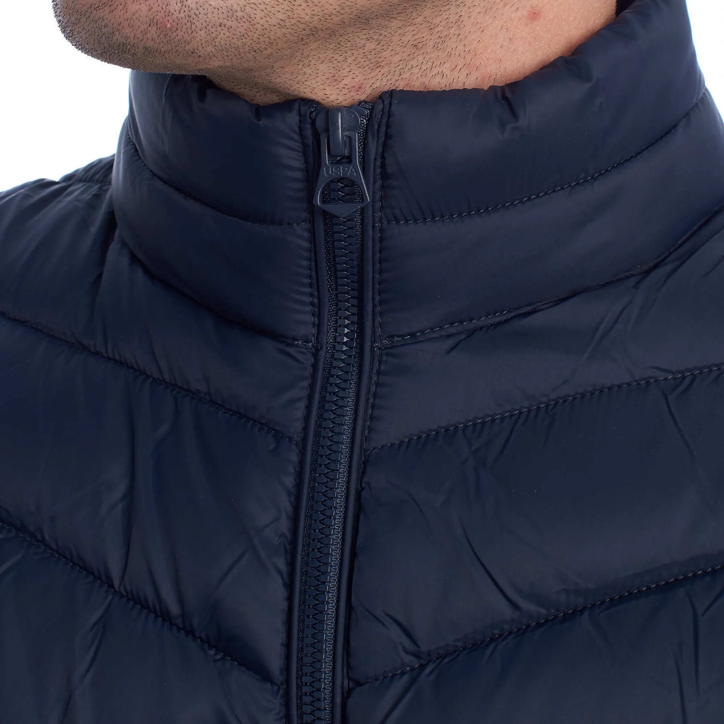 SMANICATO US POLO ASSN GILET ULTRA LIGHT FULL ZIP BLU