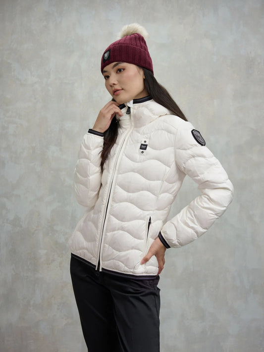 BLAUER PIUMINO AD ONDE CAMELIA 25WBLDC03095-006047 BIANCO OTTICO 100