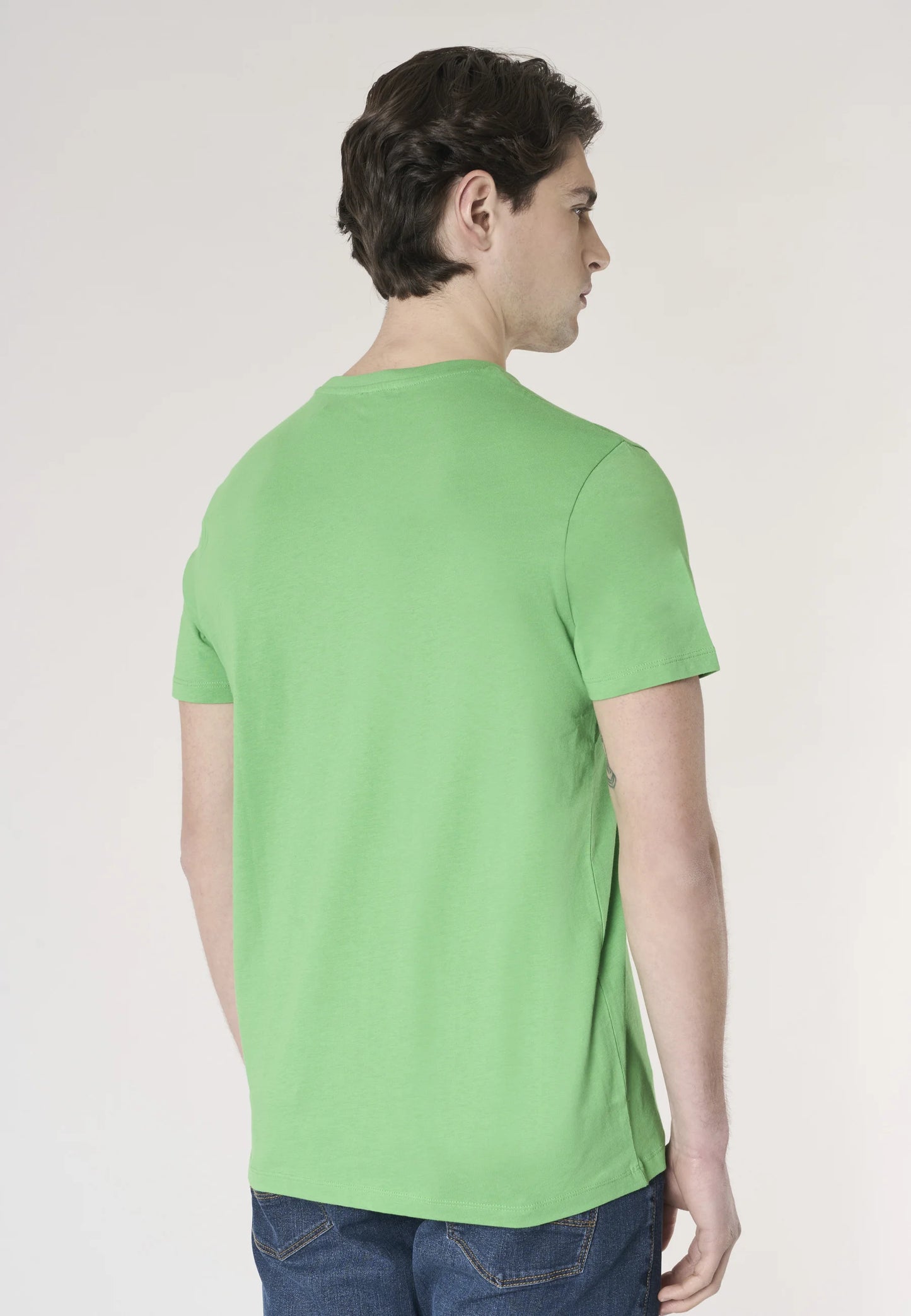 T-SHIRT UOMO US POLO ASSN MANICHE CORTE IN COTONE VERDE