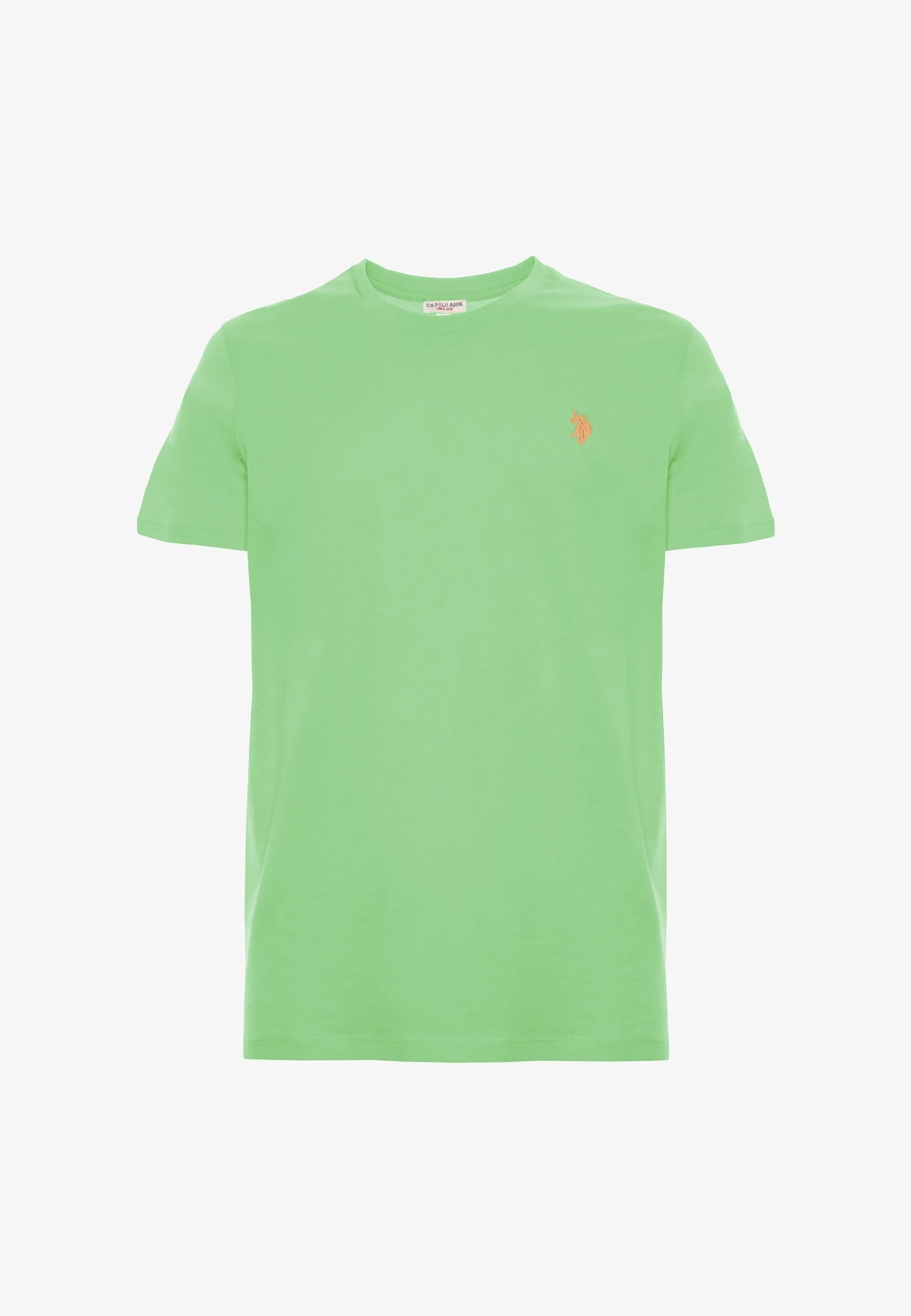 T-SHIRT UOMO US POLO ASSN MANICHE CORTE IN COTONE VERDE