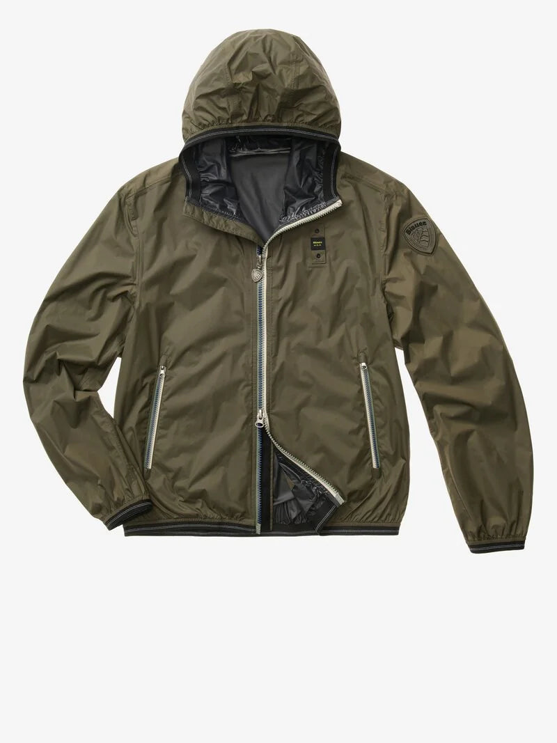 BLAUER GIACCA A VENTO STAMPATA DODGE 26SBLUC11021-007111 VERDE 60H