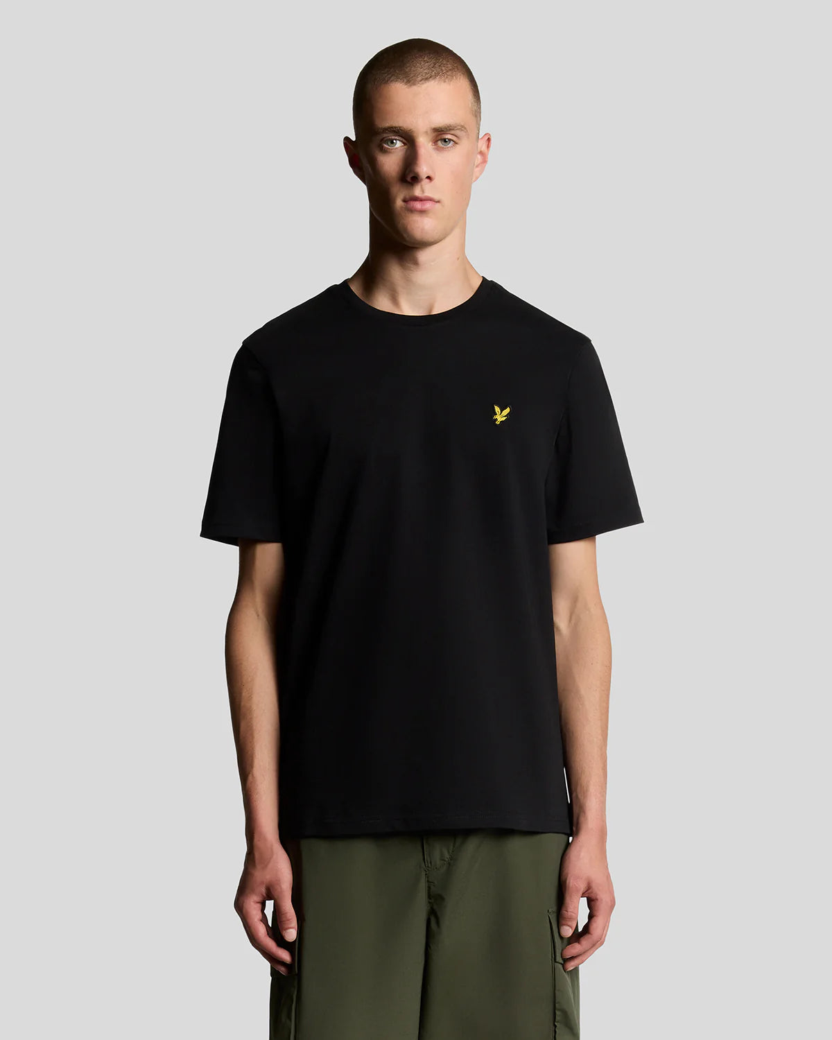T-SHIRT LYLE & SCOTT MEZZA MANICA GIROCOLLO COTONE BASIC NERO